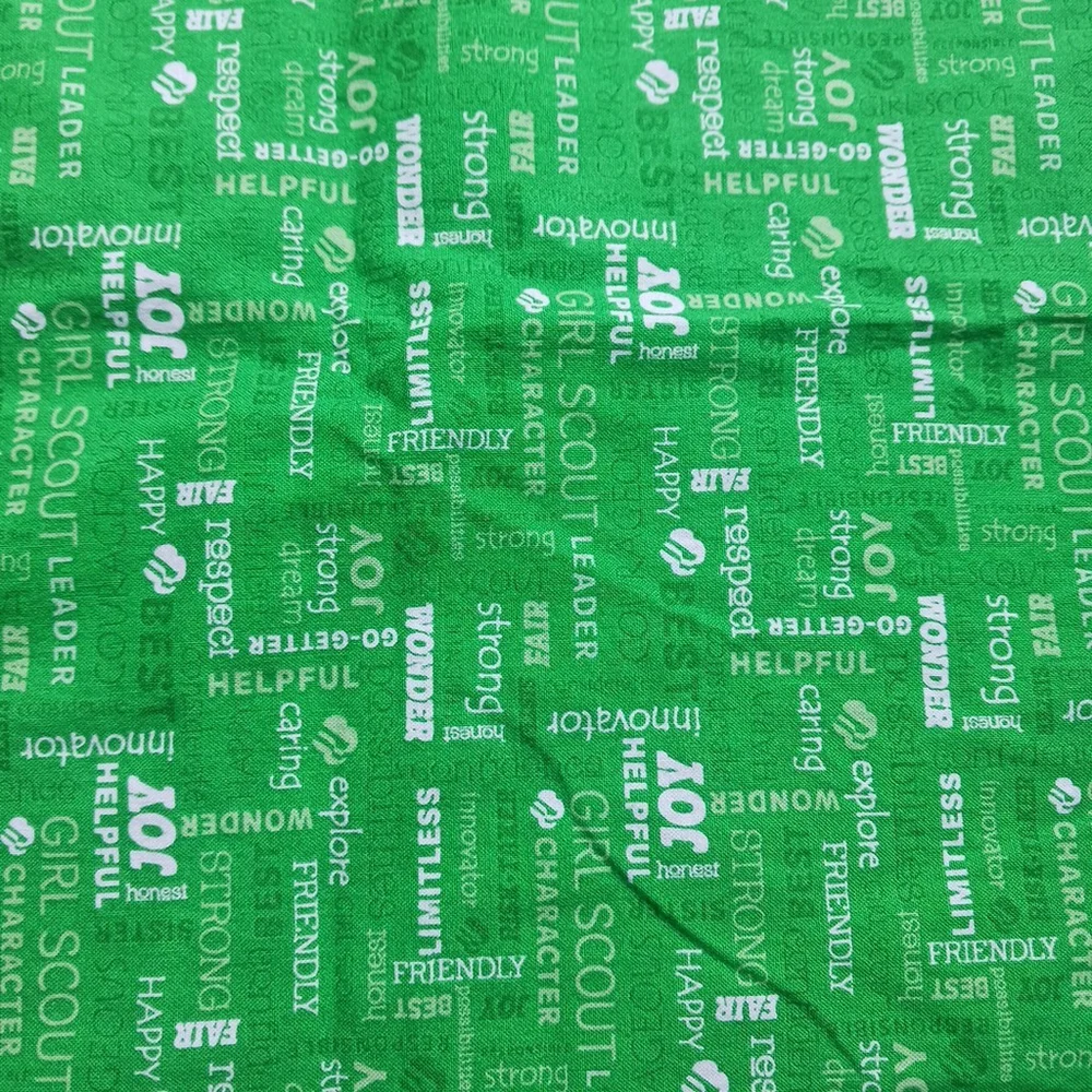 Vintage Girl Scout Pillowcases Matching Green Pair